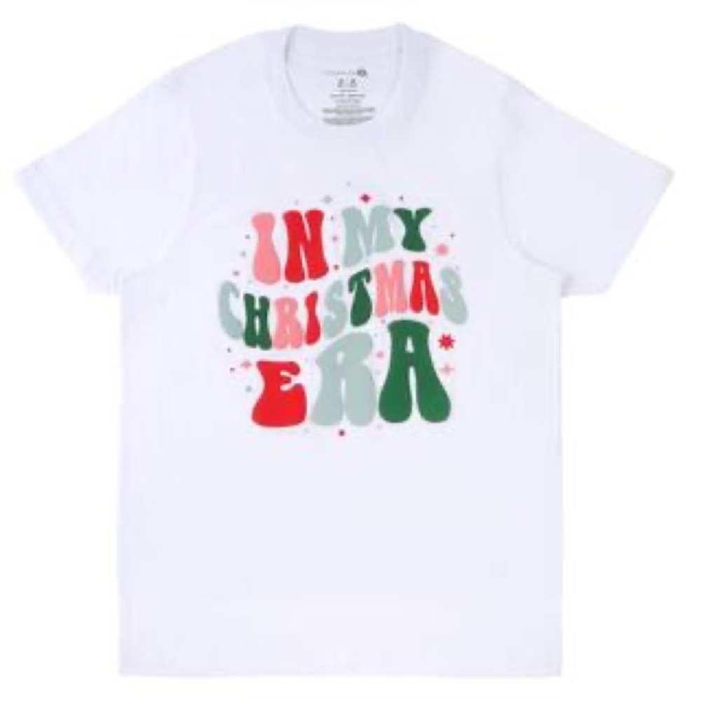 In My Christmas Era Cute Groovy Christmas Holiday Xmas T-Shirt size Small New